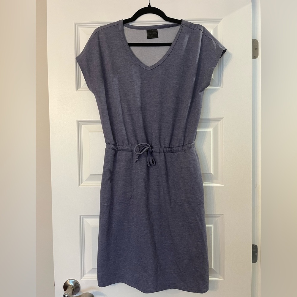 32 Degrees Heathered Blue V-Neck Mini Dress